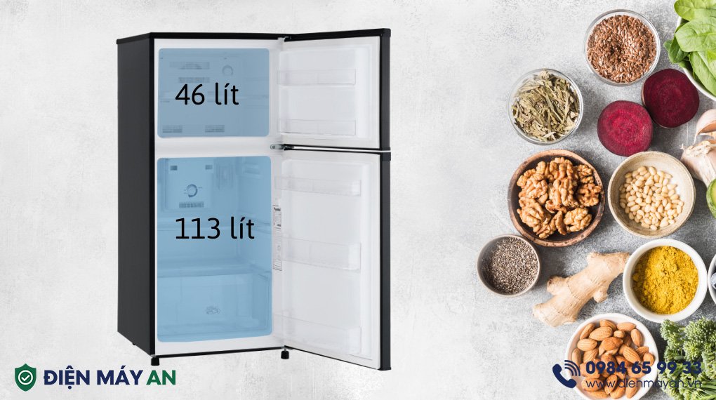 Tủ Lạnh Funiki 159 Lít HR T6159TDG - dung tích